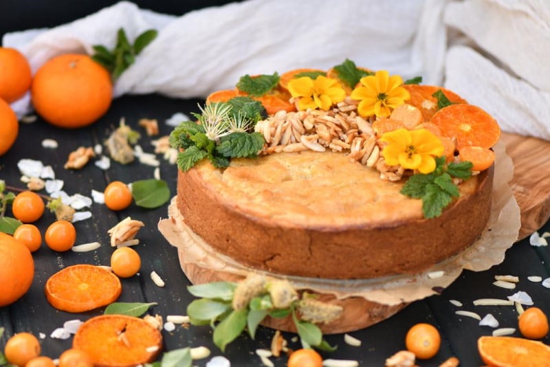 Mandarinen Cheese-Cream Dream mit Mandelcrunch – vegan und glutenfrei